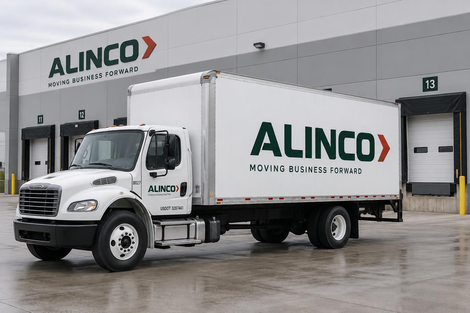 Alinco logistics truck and warehouse branding concept